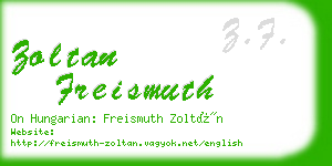 zoltan freismuth business card